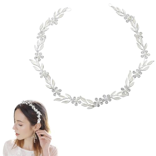 FAIRYGATE Haarschmuck Mädchen Strass Haarreifen Stirnband Kristall Stirnbänder Perlen Haarband für Prinzessin Hochzeit Braut Kopfschmuck 4613 von FAIRYGATE