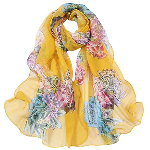 FAIRYGATE Halstuch Damen Seide Tücher Chiffon Schal Stola für Abendkleider Bandana Schals A5105 von FAIRYGATE