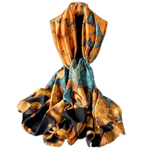 FAIRYGATE Halstuch Damen Seidentuch Leicht Halstuch Weich Seidenschal Modischer Tuch Stola Damen Silk Scarf Festlich Seide Tücher für Frühling Sommer Ganzjährig 98025 von FAIRYGATE