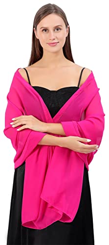 FAIRYGATE Halstuch Damen Sheer Chiffon Tücher und Wraps für Abendkleider Damen leichter weicher Schal für Hochzeit Braut Schultertuch A0413 von FAIRYGATE
