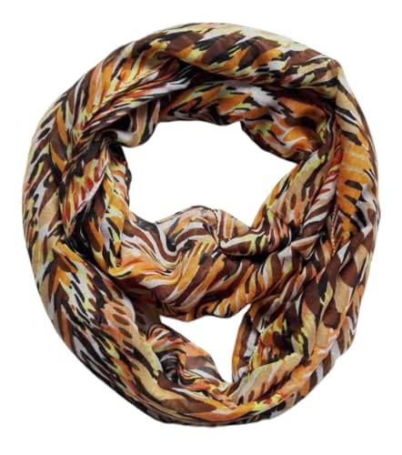 FAIRYGATE Halstuch Leopardenmuster Damen Loop Schal Damen Schal Frühling Loop Schal leicht und seidig Schlauchschal Tuch Unisex D55025 von FAIRYGATE