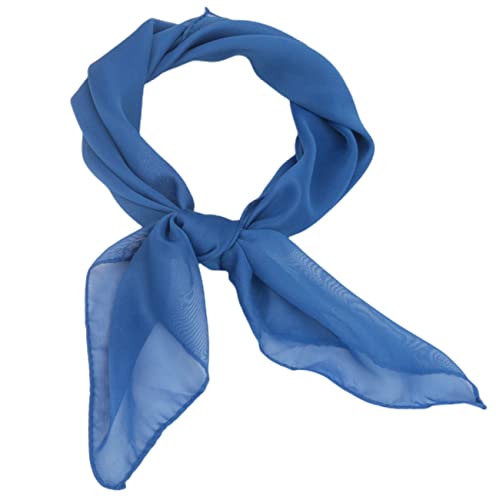 FAIRYGATE Schal Blau Damen Halstuch Quadrat Chiffon Schal Seidentuch Schal Tuch Damen Schal Business schals Halstücher Multifunktion Seide Halstücher Kopftücher DA2915 von FAIRYGATE