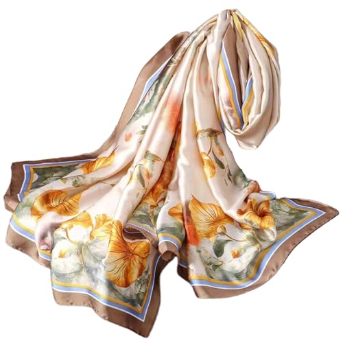 FAIRYGATE Halstücher für Damen Schal Warm Frühling Herbst Winter Tücher Bunt XL Stola Seidentuch Satin Schals Scarf Winterschal Seidenschal Damen Elegant 82033 von FAIRYGATE