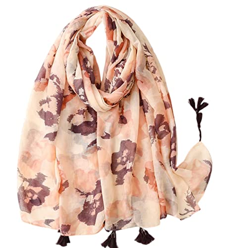 FAIRYGATE Damen Schal Frühling Schals & Tücher für Damen Weiche Dünner Baumwollschal Gemischte Farben Geometrische Alphabet Muster Mode Warm Halten Stolen 58021 von FAIRYGATE