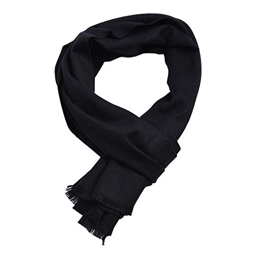 FAIRYGATE Männer Schal Schwarz Herren Schal Winter Herren Klassik Super Soft Luxuriös Kaschmir Feel Winter Schal Freizeit Business Schal Elegant Geschenke für Männer 12225 von FAIRYGATE