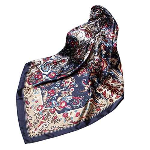FAIRYGATE Mode Seidenschal Damen Quadratischer Schal Weiche Warmer Satin Geschäfts Freizeit Stil Kopftuch Dekoration Bandana Haarband Frühling Herbst 61023 von FAIRYGATE