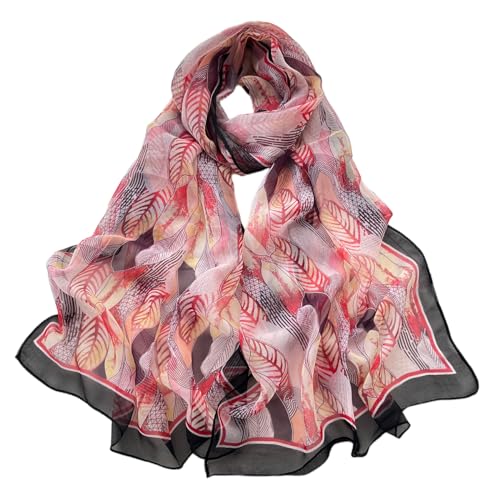 FAIRYGATE Musselin Schal Damen Stola Tuch aus Wildseide Tücher Halstücher Schals Damen Halstuch B7018 von FAIRYGATE