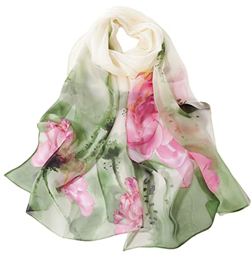 FAIRYGATE Damen Musselin Tuch Modischer Damen Schal Stola Halstuch Tuch aus Chiffon für Frühling Sommer Ganzjährig A4116 von FAIRYGATE