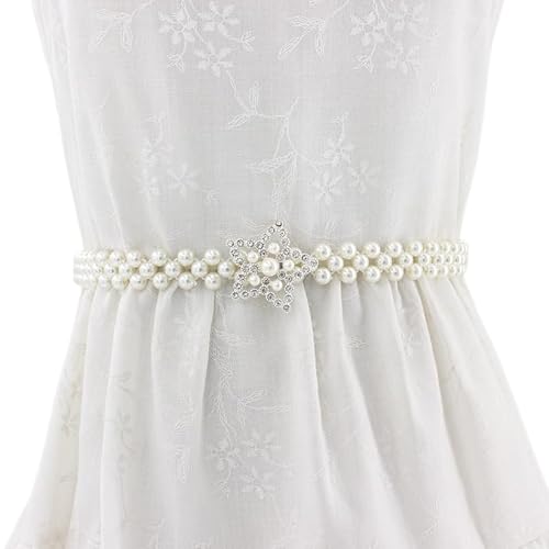 FAIRYGATE Perlen Taille Gürtel Braut Schmuck Hochzeit Kleid Schärpe für Frauen Brautjungfer Hochzeitsgürtel, DA6511 von FAIRYGATE