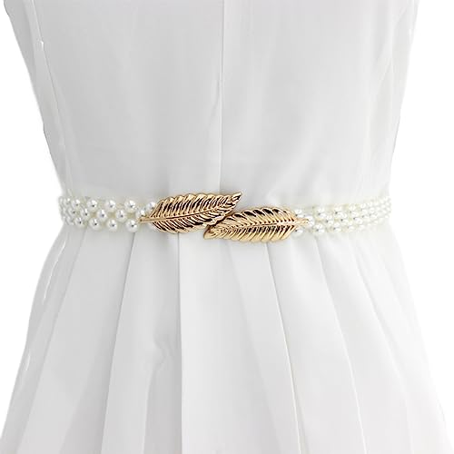 FAIRYGATE Perlengürtel Hochzeit Brautjungfer Gürtel Perlen Perle Hochzeit Braut Taillenband Hochzeitskleid Schärpe Kleid, DA6520 von FAIRYGATE