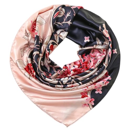 FAIRYGATE Schal Bunt Bandana Damen Seide Gefühl Schal Halstuch Frauen Elegant Seidenschal Business Seidentuch Scarf Bandana Taschentuch Ansatz Handgelenk Kopftücher Damenmode Accessoires 90009 von FAIRYGATE