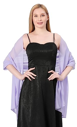 FAIRYGATE Schal Bunt Damen Seide Satin Stola Festlich Shawl für Brautkleider Abendkleider Sommer Elegante Party Weicher Schal A0417 von FAIRYGATE