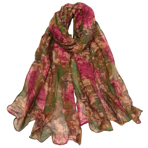 FAIRYGATE Schal Bunt Tuch Damen Groß - Stola Sommerschal Tücher Musselin Halstücher 70029 von FAIRYGATE