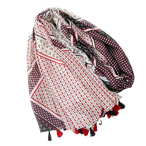 FAIRYGATE Schal Damen Bunte Schals Tücher mit Mustern Perfekt Tuch für Verschiedene Anlässe Halstuch Oder Umschlagtuch Einsetzbar Stola 69008 von FAIRYGATE