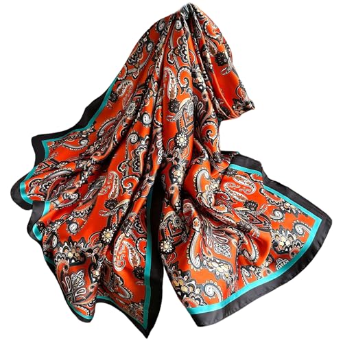 FAIRYGATE Schal Damen Festlich Leicht Tuch Umschlagtücher Halstuch Seidenschal Sommer Eleganter Stola Seide Tücher für Abendkleid Hochzeit Brautkleider Sandstrand 44069 von FAIRYGATE
