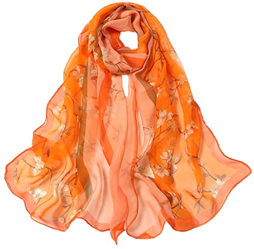 FAIRYGATE Schal Damen Seidentuch Tücher mit hohem Seidenanteil Pashmina Stola Tuch Halstuch Kopftuch Damen Seidenschal Elegante Schals A4206 von FAIRYGATE