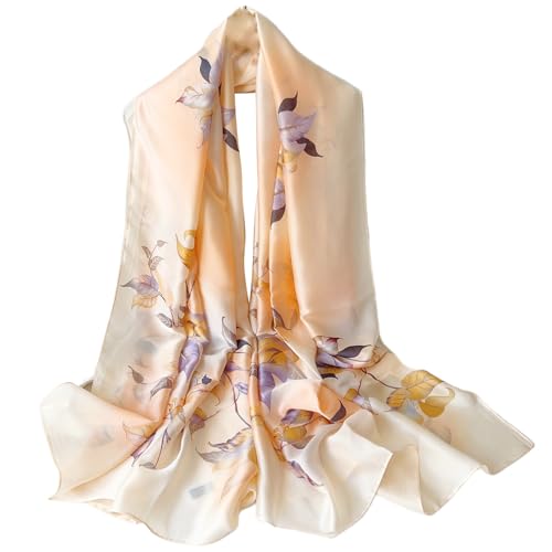 FAIRYGATE Schal Damen XXL Tuch 180 x 90 cm Bunt Seidentuch Elegant Schal und Tücher Mehrfärbig Seidenschal Stola für Abendkleid Halstücher für Frauen 44055 von FAIRYGATE