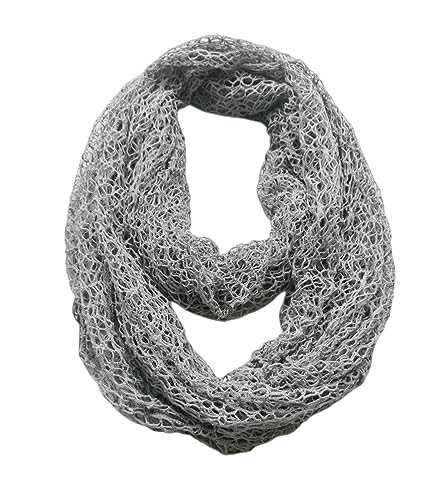 FAIRYGATE Schal Grau Damen Stola für Abendkleid Damen Loop Schal Schlauchschal Halstuch D54013 von FAIRYGATE