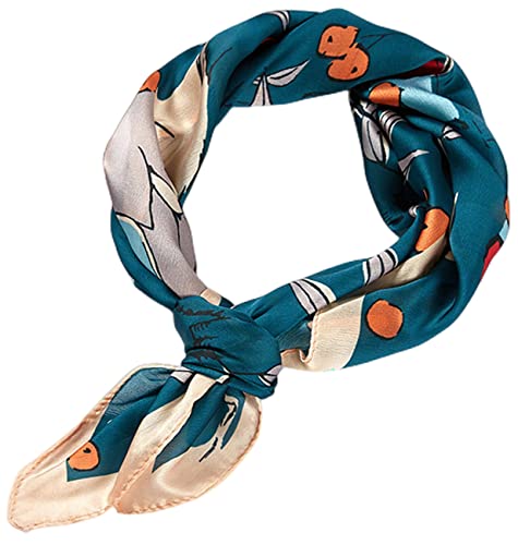 FAIRYGATE Schal Grün Damen Tuch Bandana Seide Schal Damen Halstücher Seidentuch Schals Halstuch Seidenschal Scarf Taschentuch Ansatz Handgelenk Kopftücher 31021 von FAIRYGATE