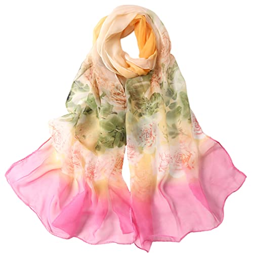 FAIRYGATE Schal Pink Bandana Schals Seidentuch Haare Seiden Tuch für Damen Elegantes Accessoire für Frauen auch als Seiden Schal Halstuch Schulter Tuch oder Umschlagstuch einsetzbar A4321 von FAIRYGATE