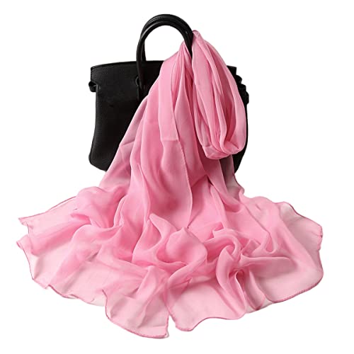 FAIRYGATE Schal Pink Chiffon Stola Schal für Brautkleider Abendkleider Alltagskleidung Stola Damen Festlich 6045 von FAIRYGATE