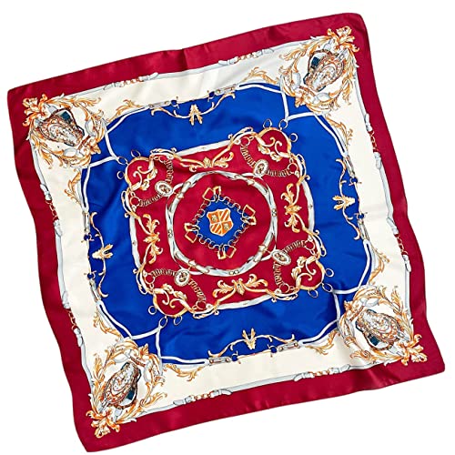 FAIRYGATE Schal Rot Damen Seidentuch Seide Bandana Schals & Tücher für Frauen Halstuch Kopftuch Hijab Tuch Quadrates Bedrucktes 96013 von FAIRYGATE