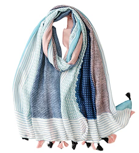 FAIRYGATE Schal Tuch für Damen Mädchen Elegantes Accessoire Baumwolle Schals Halstuch Schulter Tuch oder Umschlagstuch einsetzbar 15241 von FAIRYGATE