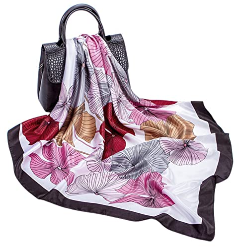 FAIRYGATE Seidentuch Haare Schal für Damen Seide Gefühl Quadratische Schals Halstuch Kopfbedeckung weichen quadratischen Schals Kopf Haar Bandanas 89039 von FAIRYGATE