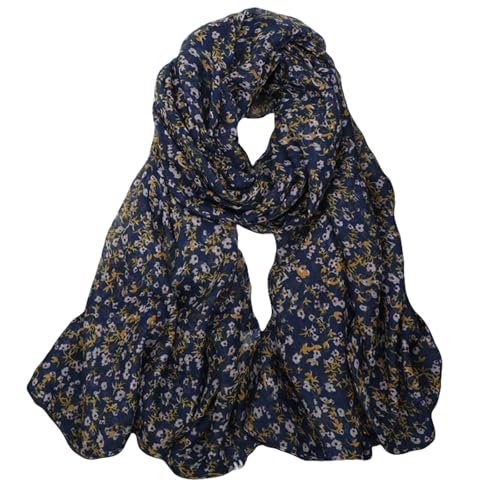 FAIRYGATE Schal mit Blumenmuster Tuch Damen Elegant - Stola Tücher Leicht mit Buntem Muster Print 9053 von FAIRYGATE