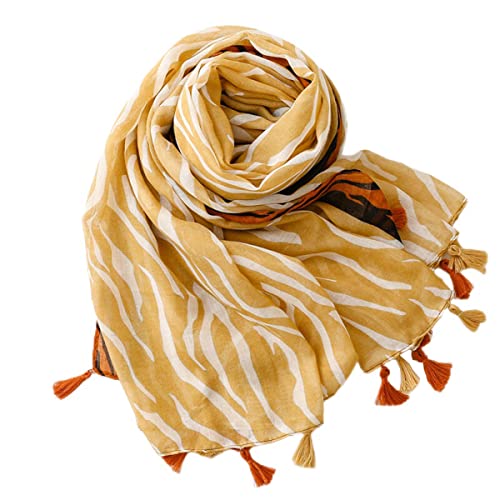 FAIRYGATE Schals für Damen Gelb Tücher Frühling Sommer und Herbst Winter Warme Tuch Große Schals Frauen Halstuch Wrap Stola für Abendkleid Damen Schal 8036 von FAIRYGATE