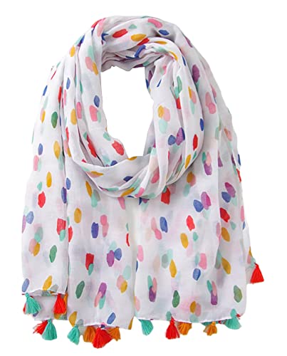 FAIRYGATE Schals für Damen Leichte Tücher Übergroße Damenschals Halstuch für Frauen Elegant Quaste Groß Vintage Tuch Schal Ausverkauf Stola 18237 von FAIRYGATE