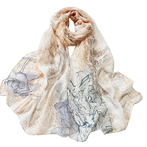FAIRYGATE Schals & Tücher für Damen Chiffon Georgette Halstuch Sommertuch Schal Tuch für Frühling und Sommer Ganzjährig 39005 von FAIRYGATE