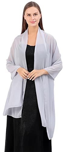 FAIRYGATE Schals & Tücher für Damen Damen Seide Satin Stola Festlich Shawl für Brautkleider Abendkleider Sommer Elegante Party Weicher Schal A0408 von FAIRYGATE