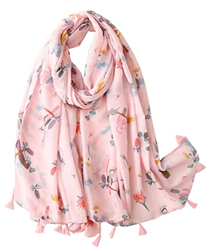 FAIRYGATE Schal Pink Schals & Tücher für Damen Frauen Elegante Tuch Leichte Halstuch Lange Stola Festlich Scarves 48011 von FAIRYGATE