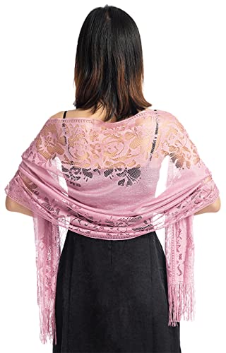 FAIRYGATE Halstuch Schals & Tücher für Damen Kleid Elegant Abendkleid mit Fransen Cocktail Party Damen Fasching Kostüm Kleid Halstuch Damen A0616 von FAIRYGATE