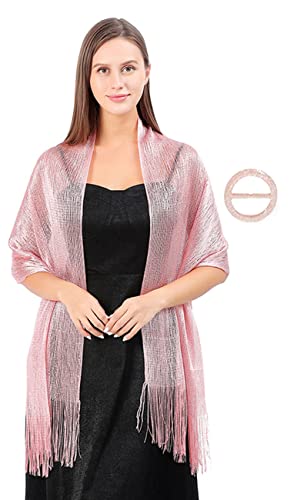 FAIRYGATE Schals & Tücher für Damen Schal Stola Für Abendkleid Stola Damen Festlich Spitzenschal Mit Fransen A0510 von FAIRYGATE