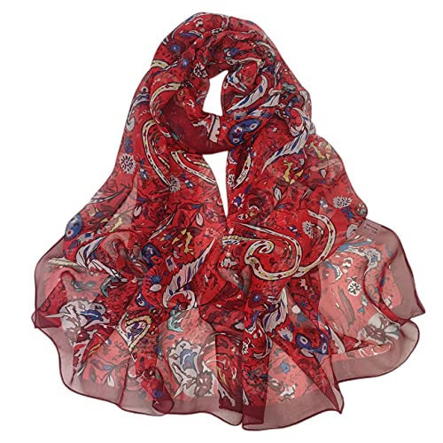 FAIRYGATE Schals & Tücher für Damen Seidenschal Damen Chiffon Stola Schal Festliche Langschal für Abendkleid tücher Leicht Seidentuch Silk Halstuch Tuch Geschenk Frauen 62017 von FAIRYGATE