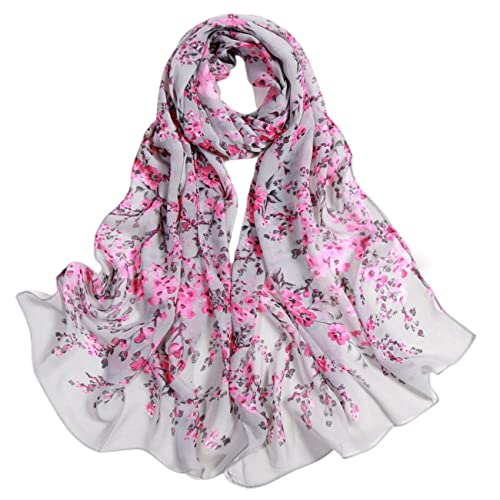 FAIRYGATE Schals & Tücher für Damen Seidenschal Damen Warm Weich Seidentuch Herbst Winter Retro Gedruckt Warm Lange Halstücher Sonnenschut Stola Ganzjährig A4408 von FAIRYGATE