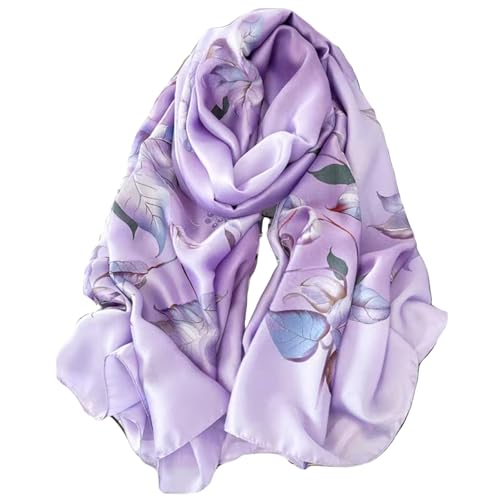 FAIRYGATE Schals & Tücher für Damen Seidenschal Halstuch Elegant Schal 180 * 90cm Satin Scarfs Groß Musselin Sommer Tuch für Haare Seidentücher Damenschal 44052 von FAIRYGATE