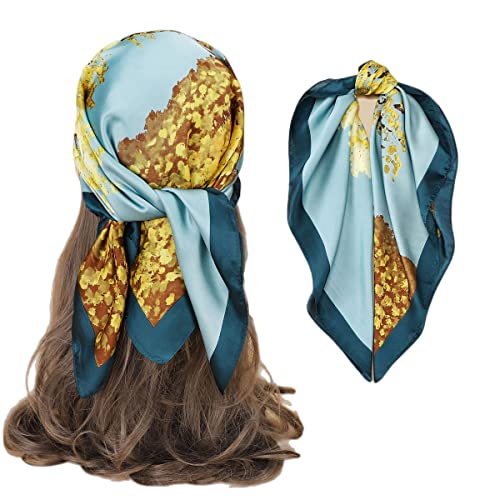 FAIRYGATE Seide Schal Damen Halstücher Seidentuch Schals Halstuch Seidenschal Scarf Bandana Taschentuch Ansatz Handgelenk Kopftücher 29011 von FAIRYGATE