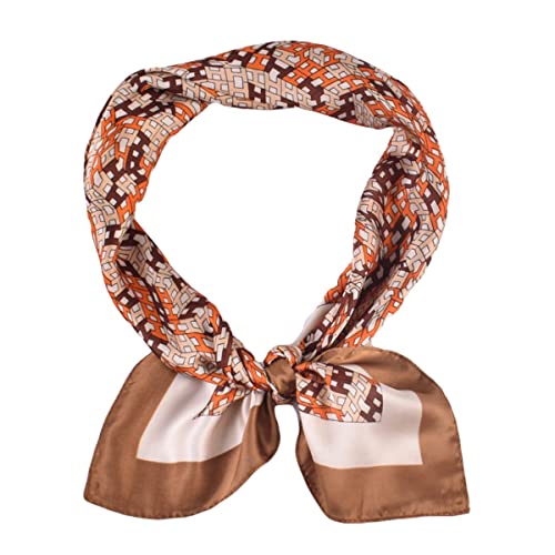 FAIRYGATE Seidenschal Damen Bandana Halstuch Platz Seidentuch Drucken Tuch Schal Kopftuch Seide Multifunktion 70x70cm 92019 von FAIRYGATE