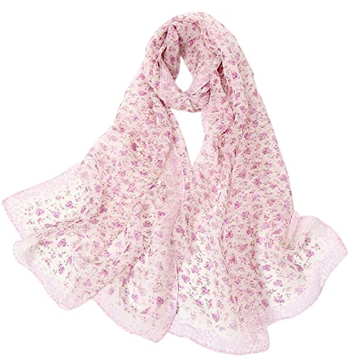 FAIRYGATE Seidenschal Damen Schal Stola Halstuch Tuch Aus Chiffon für Frühling Sommer Ganzjährig Tuch Georgette Modischer Eleganter Weicher Leichter Schal 62007 von FAIRYGATE