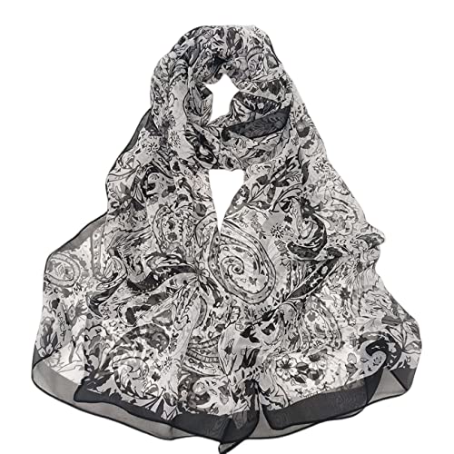 FAIRYGATE Damenschal Seidentuch Chiffon Stola für Damen Schal Weicher Leichter Umschlagtücher Schals für Hochzeiten Braut 62015 von FAIRYGATE