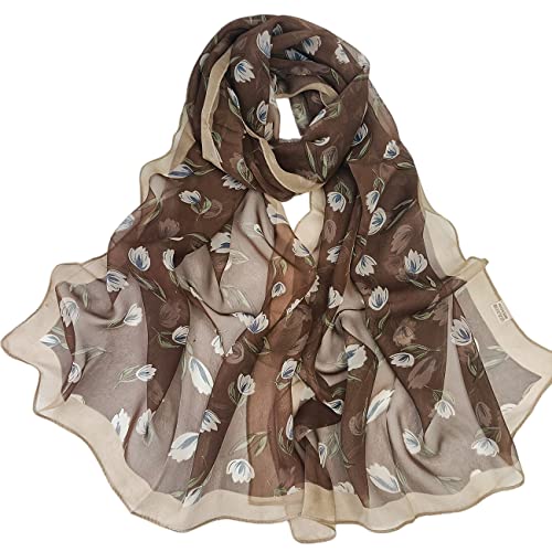 FAIRYGATE Seidentuch Bunt Scarf Women Seidenschals Damen Shawl Satin Thin Silk Cloth Abendkleid Festlich Hochzeit Braut Seidenschal 64011 von FAIRYGATE