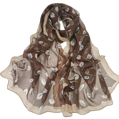 FAIRYGATE Halstücher für Damen Chiffon Schal Seidentuch Scarf Seidenschals Shawl Satin Silk Cloth Abendkleid Festlich Hochzeit Braut Seidenschal 64011 von FAIRYGATE
