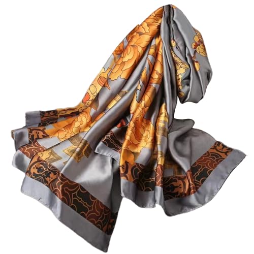FAIRYGATE Seidentuch Damen Klassisch Halstuch Seide Tücher Schal Formelle Anlässe Tuch Umschlagtuch Leicht 180x90cm Bandana Seidenschal Geschenk Stola 87033 von FAIRYGATE