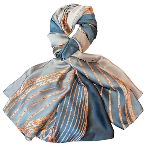 FAIRYGATE Seidentuch Damen Schal Frauen Tücher Elegante Halstuch Tuch Seidenschal Mode Seide Leicht Lange Verlaufsfarben Geschenke für Abendkleid Festlich 180×90 cm 98031 von FAIRYGATE