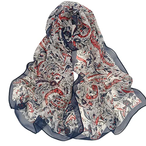 FAIRYGATE XXL Schal Damen Seidentuch Damen für Frauen Stola Halstuch Langer Schal Leicht Seidentuch Schal Halstuch Tuch Geschenk Fraue 62016 von FAIRYGATE