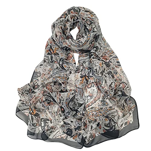 FAIRYGATE Schals und Tücher Seidentuch Haare Für Abendkleid Stola Damen Festlich Spitzenschal Mit Schal Stola Halstuch Farbverlauf Stola Für Festlich Hochzeit Braut Seidenschal 62023 von FAIRYGATE