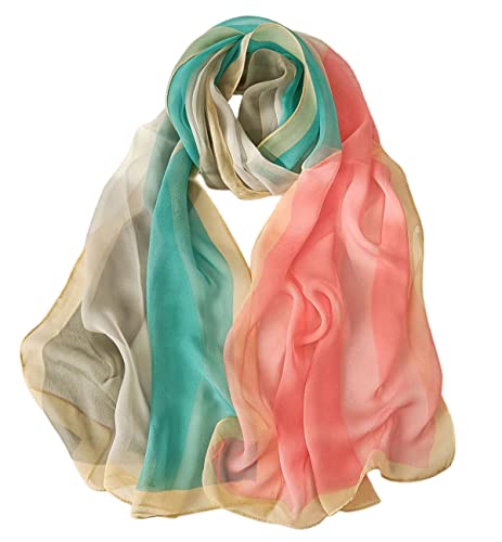 FAIRYGATE Damenschal Seidentuch Haare Halstücher für Damen Schals & Tücher für Damen Schal Tuch Stola elegante Schals und Tücher Chiffon A5224 von FAIRYGATE